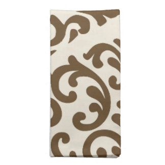 Vintage Brown Damask Kitchen Design Cloth Napkin