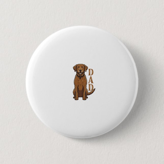 Vintage Brown Dog Dad Shirt Design_1 Button (Front)