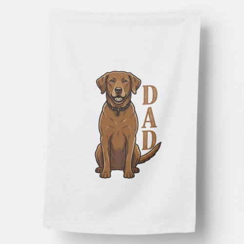 Vintage Brown Dog Dad Shirt Design_1 House Flag