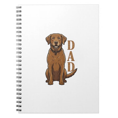 Vintage Brown Dog Dad Shirt Design_1 Notebook