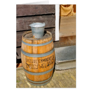 Vintage Brown Dutch Spice Warehouse Barrel Cards
