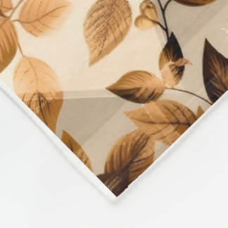 Vintage Brown Floral Botanical Throw Blanket – Ele