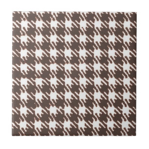 Vintage brown houndstooth tile