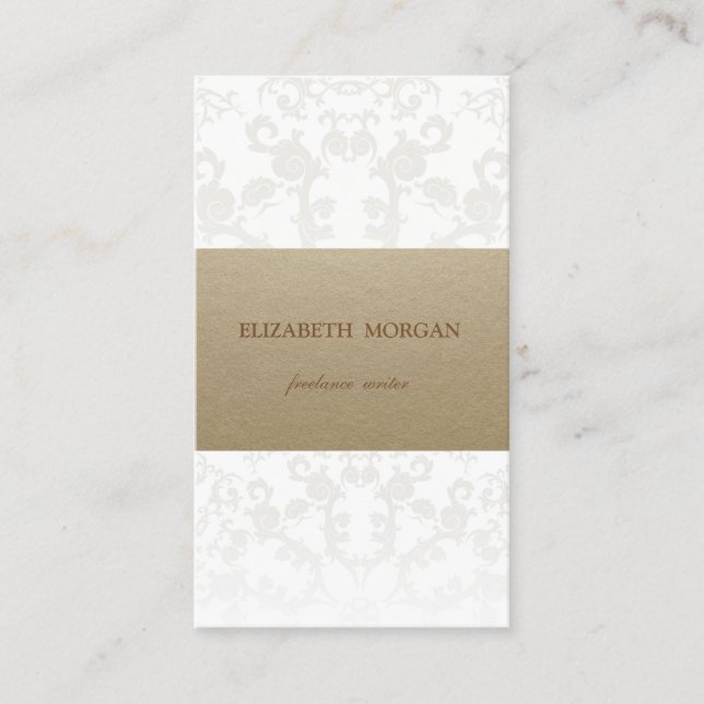 Vintage Brown Kraft Paper Business Card (Front)