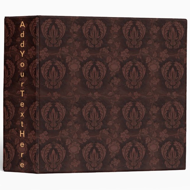 Vintage Brown Leather  Binder (Front/Spine)