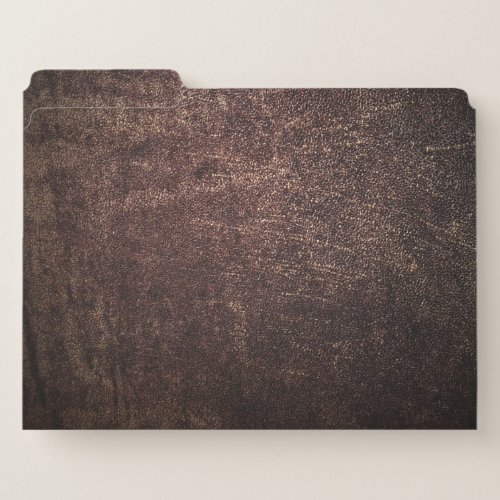 Vintage brown leather file folder