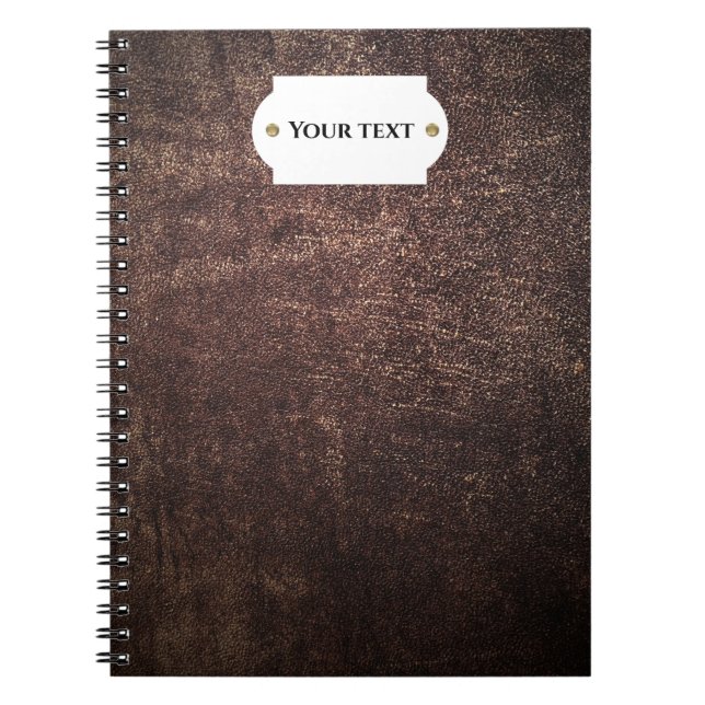 Vintage brown leather  notebook (Front)