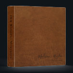 Vintage Brown Leather Texture Look 3 Ring Binder<br><div class="desc">Are you Looking for Vintage Brown Leather Texture Look 3 ring binder. If so this binder is for you.
A Combination of Brown Leather Texture Look and Elegant Calligraphy.
If you have a problem in personalizing the product,  don't hesitate to message me. I'll be happy to help you.</div>