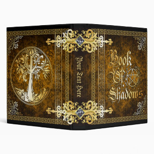 Vintage Brown Medieval Witchcraft Book Of Shadows 3 Ring Binder