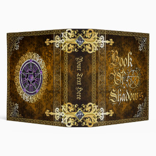 Vintage Brown Medieval Witchcraft Book Of Shadows 3 Ring Binder