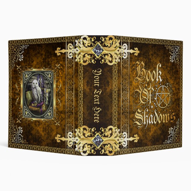 Vintage Brown Medieval Witchcraft Book Of Shadows Binder (Background)