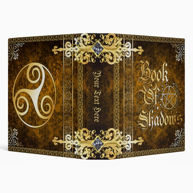 Vintage Brown Medieval Witchcraft Book Of Shadows Binder (Background)