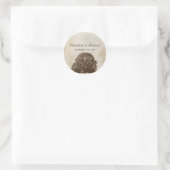 Vintage Brown Oak Tree Fall Wedding Favor Label (Bag)