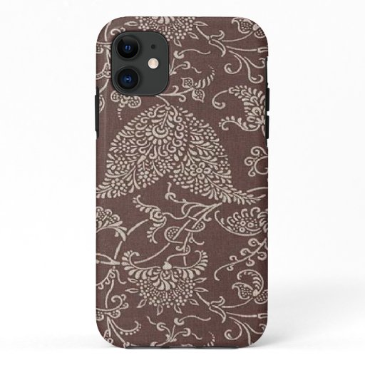 Vintage Brown Paisley Case-Mate iPhone 5 iPhone 11 Case