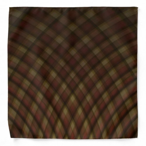 Vintage Brown Plaid Bandana