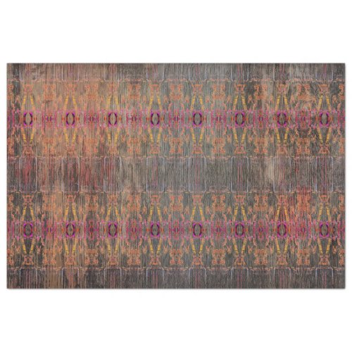 Vintage Brown Purple Gray Texture Pattern Wood Tissue Paper
