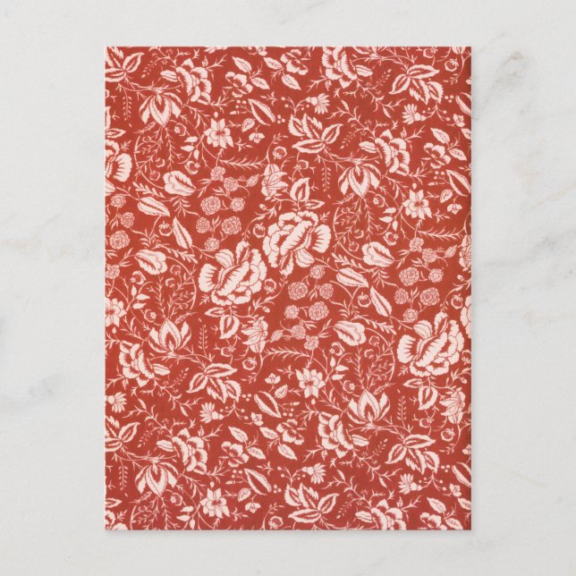 Vintage Brown Rustic Floral Garden Postcard (Front)