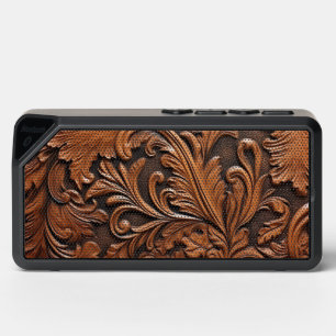 Vintage Brown tooled leather Bluetooth Speaker