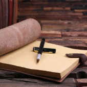 Vintage Brown Unlined Travel Diary and Sketchbook (Inside)