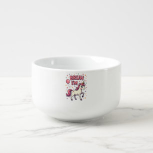 Vintage Bruh I'm 8 Unicorn Birthday Party Cute Ret Soup Mug
