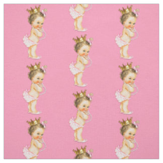 Vintage Brunette Little Princess Fabric
