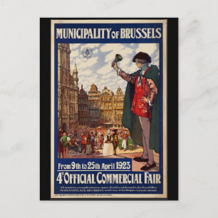 Vintage Brussels Commercial Fair Postcard