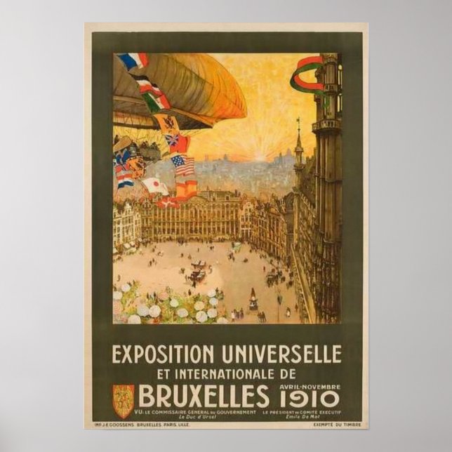 Vintage Brussels Exhibition Poster (Front)