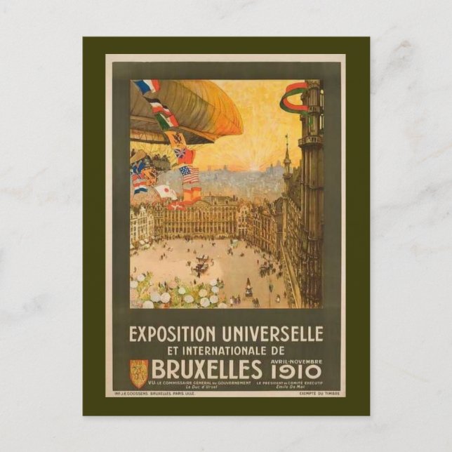 Vintage Brussels Exposition Postcard (Front)