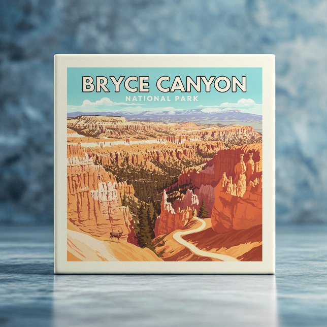 Vintage Bryce Canyon National Park Ceramic Tile (Creator Uploaded)