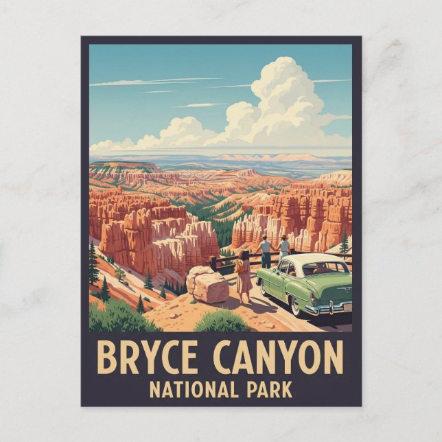 Vintage Bryce Canyon National Park Utah Postcard (Front)