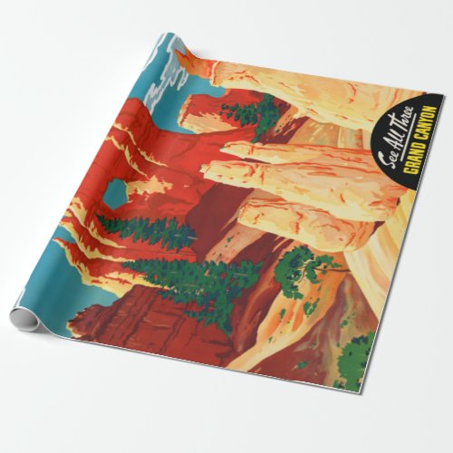 Vintage Bryce Canyon National Park Utah Travel Pos Wrapping Paper