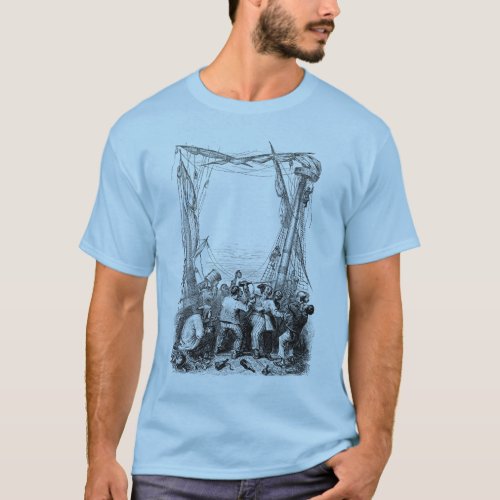 Vintage Buccaneers and a Shipwrecked Pirate Ship T_Shirt