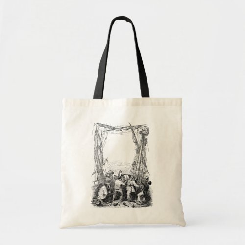 Vintage Buccaneers and a Shipwrecked Pirate Ship Tote Bag