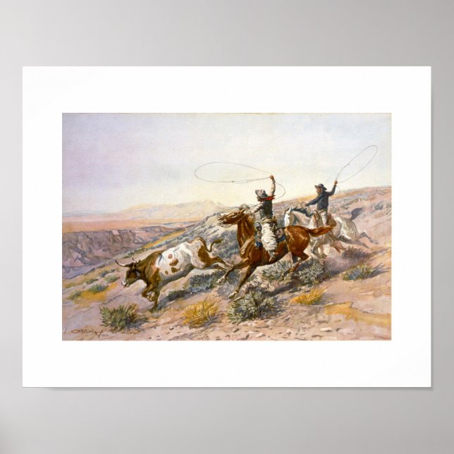 Vintage Buccaroos Charles Marion Russell Poster (Front)