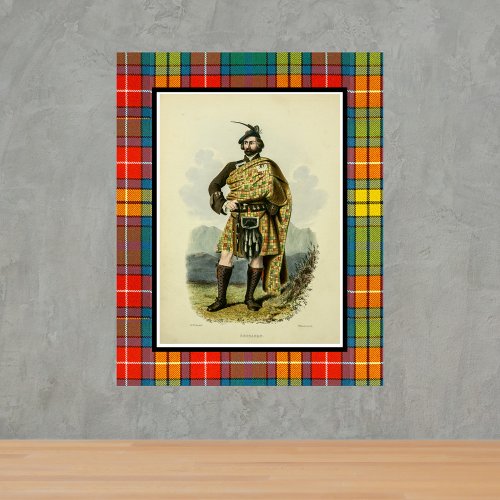 Vintage Buchanan Scottish Clansman Poster