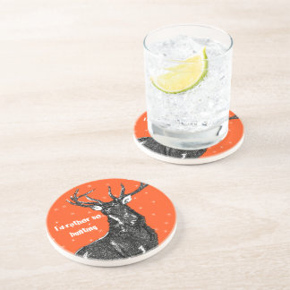 Vintage Buck Coaster I'd Rather be Hunting