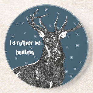 Vintage Buck Coasters I'd Rather be Hunting