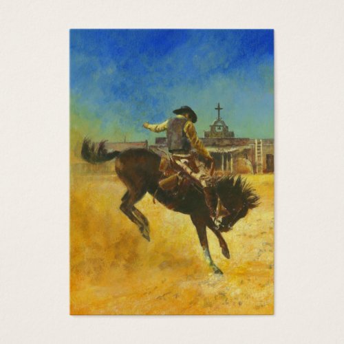 Vintage Bucking Bronco ACEO Business Card