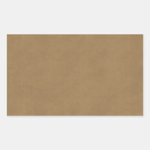Vintage Buckskin Leather Brown Parchment Template Rectangular Sticker