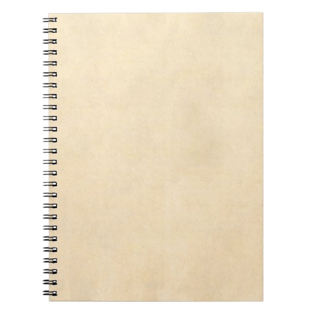 Vintage Buckskin Tan Leather Parchment Template Notebook (Front)