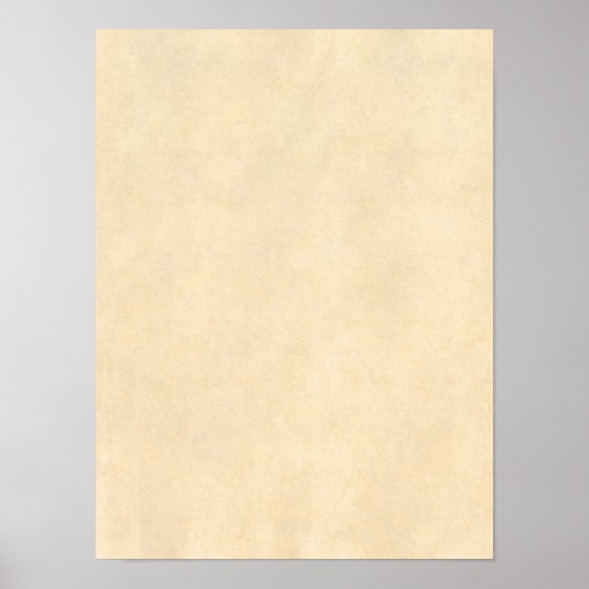 Vintage Buckskin Tan Leather Parchment Template Poster (Front)