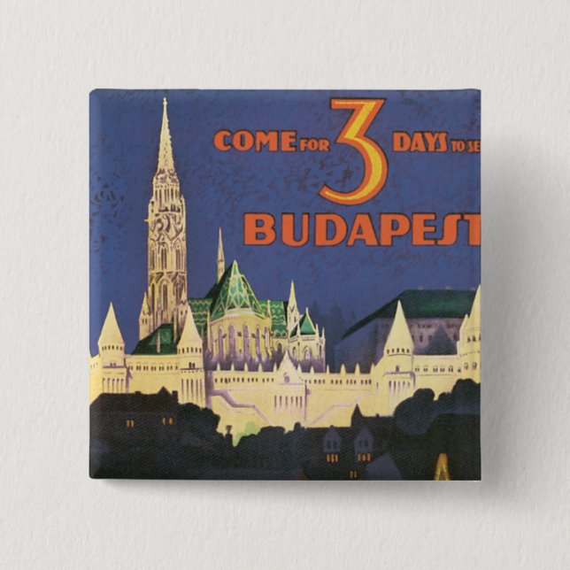 Vintage Budapest Button (Front)
