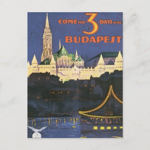 Vintage Budapest Hungary Postcard