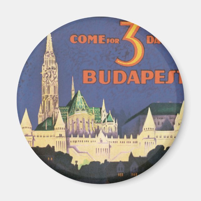 Vintage Budapest Magnet (Front)
