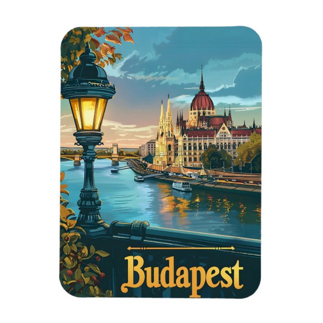 Vintage Budapest Magnet (Vertical)