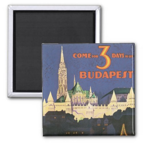 Vintage Budapest Magnet