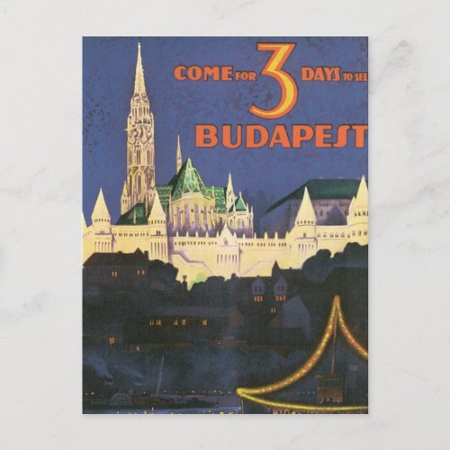 Vintage Budapest Postcard