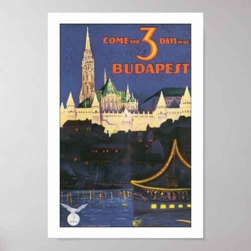 Vintage Budapest Poster