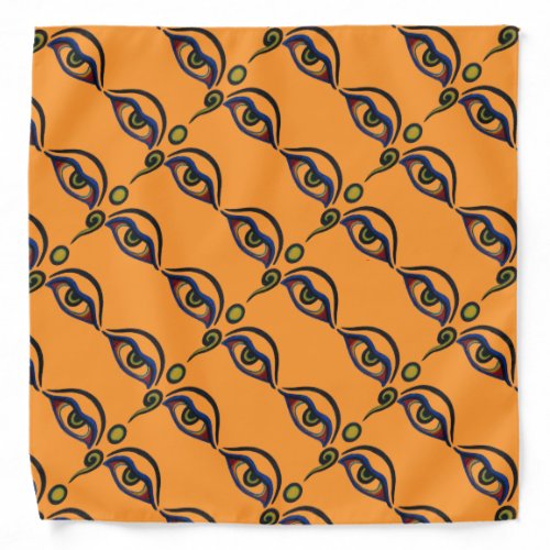 Vintage Buddha Eyes Art Pattern Bandana