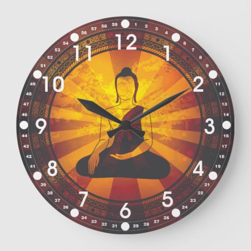 Vintage Buddha Large Clock